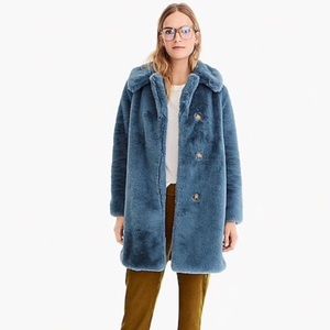 NWT J. Crew Faux Fur Coat!